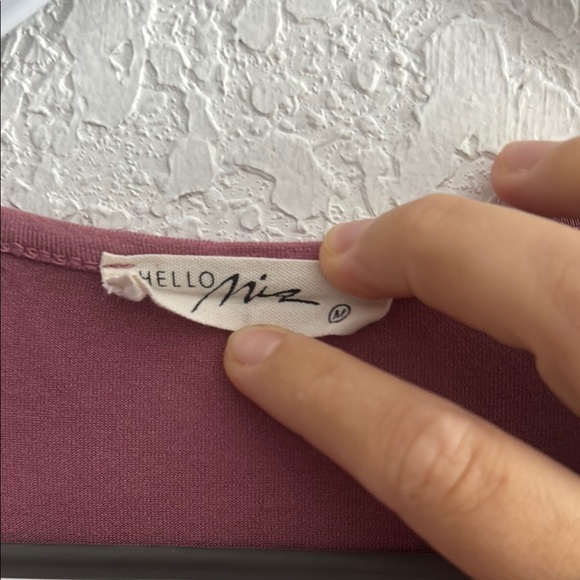 Mauve Crossover Maternity Nursing Top small - Picture 4 of 5